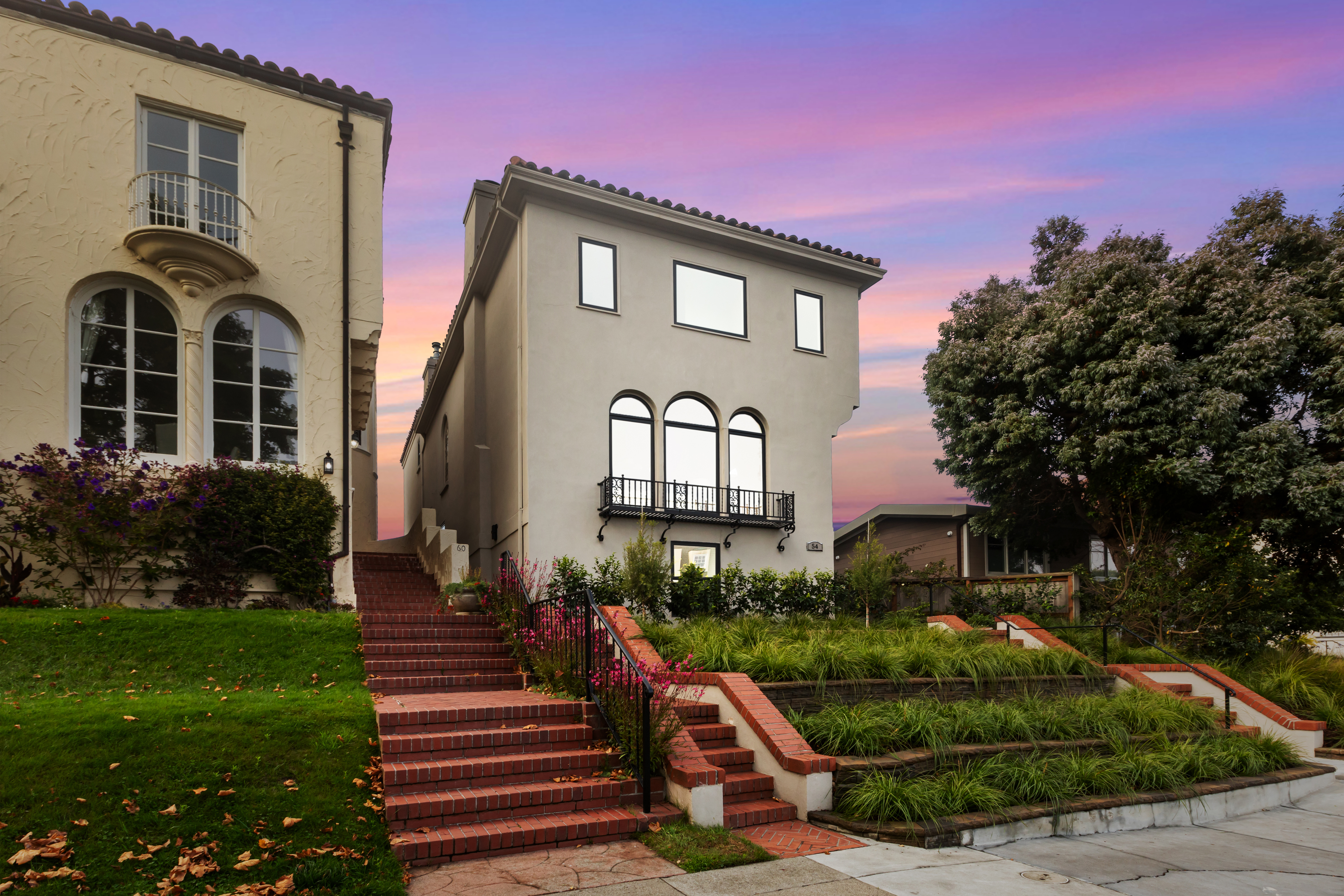 San Francisco home at twilight